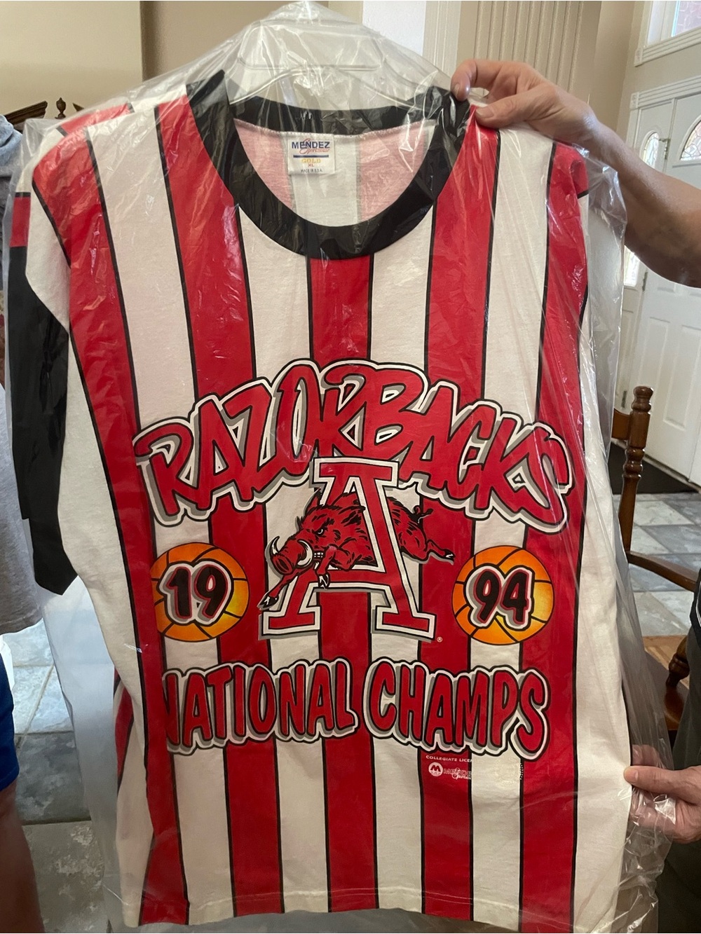 Vintage 1994 Holy Grail Mendez Sportswear Arkansas Razorbacks Shirt
